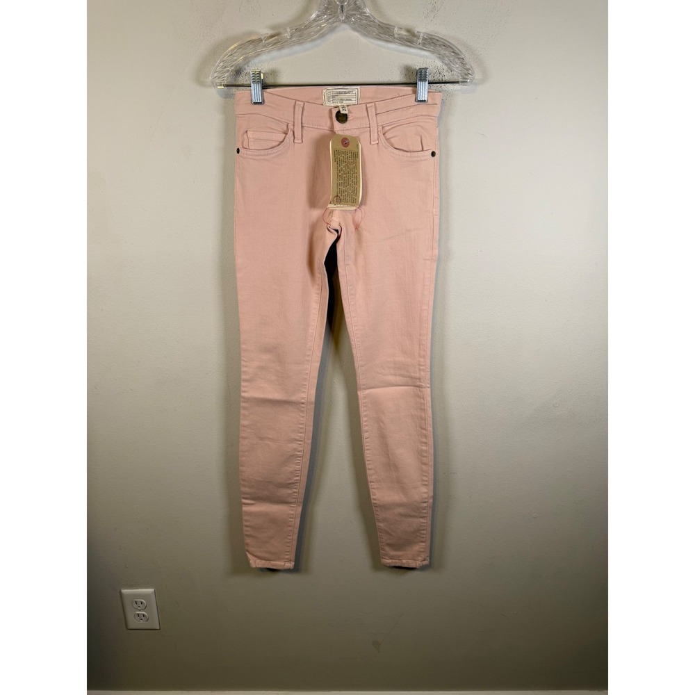 Current Elliott Womens The Ankle Skinny Jeans Rose Smoke Pink Size 23 NWT